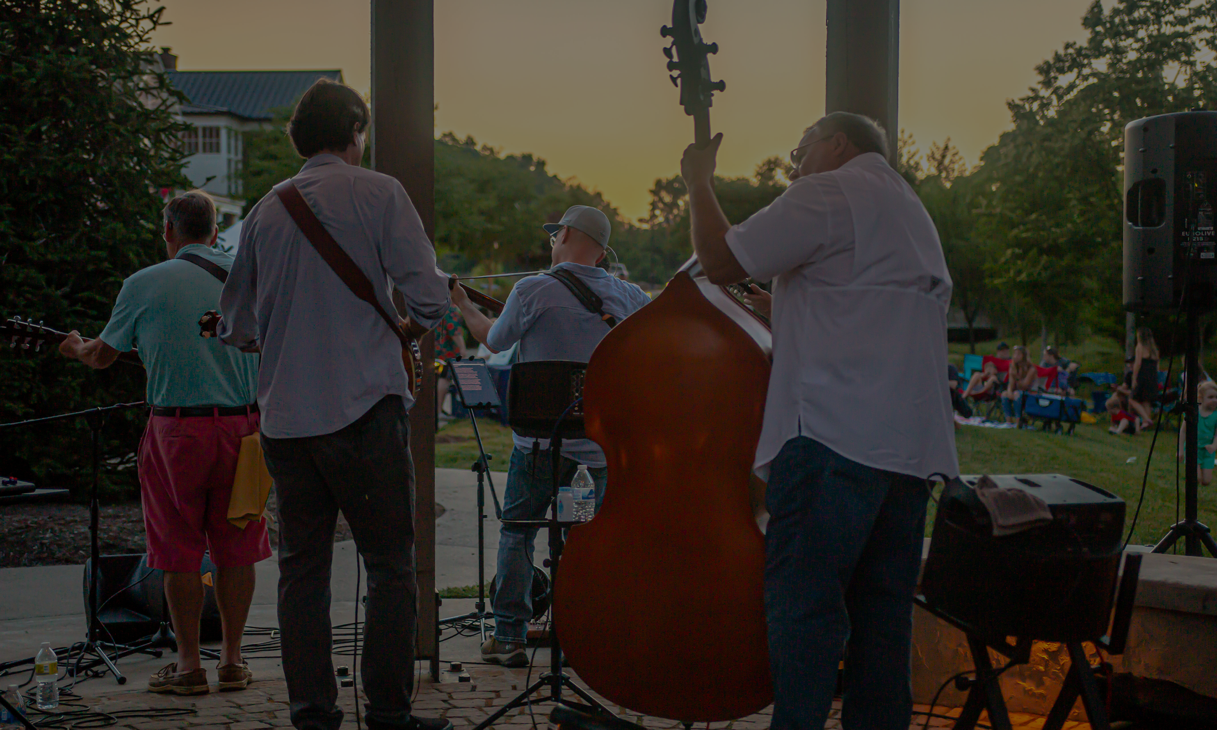 A bluegrass band playing in stephens valley