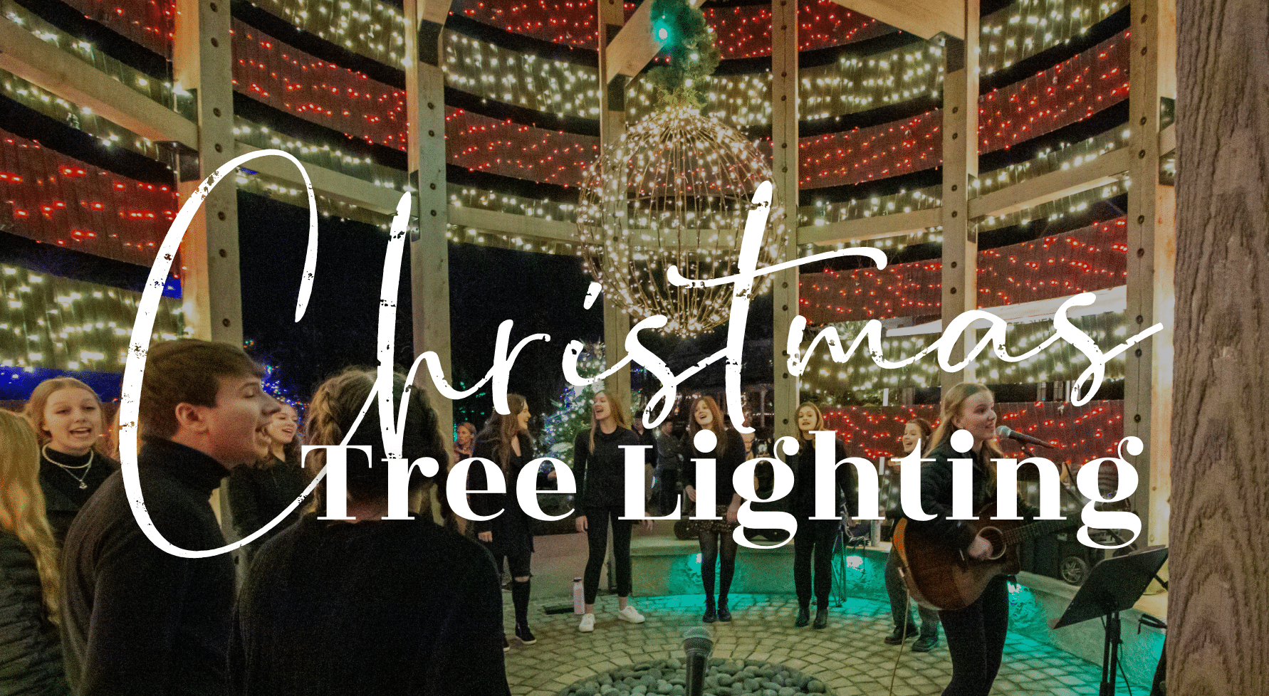 Christmas tree lighting ceremony in stephens valley