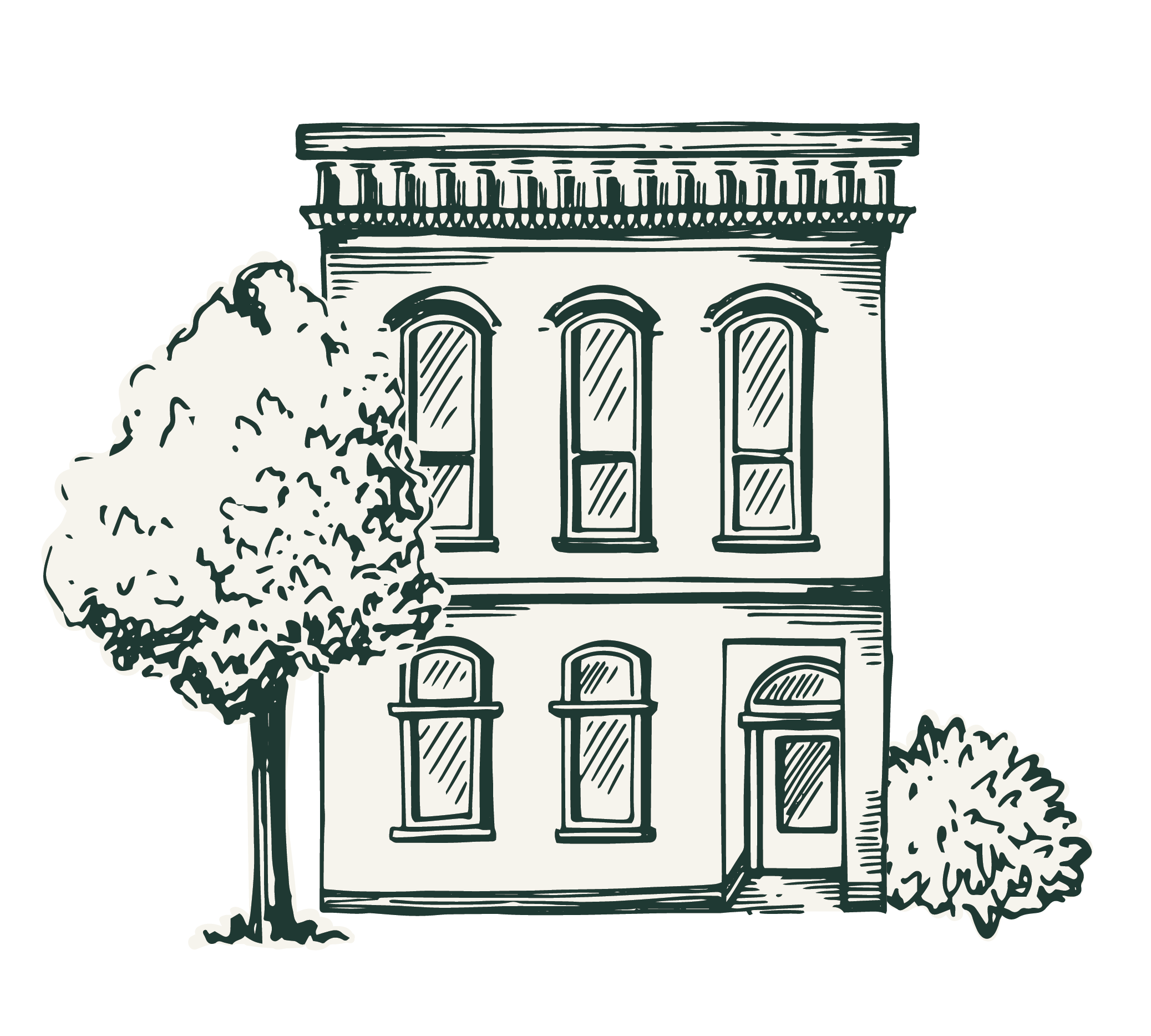 Images_Live-12 A hand drawn graphic of a residential building in stephens valley