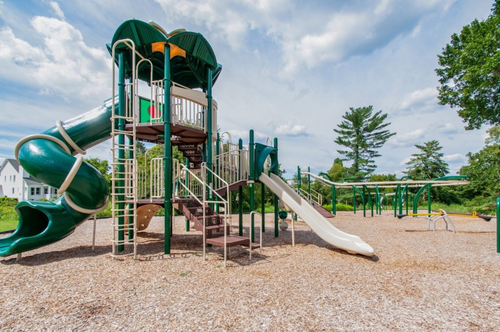 A playground with two slides in stephens valley