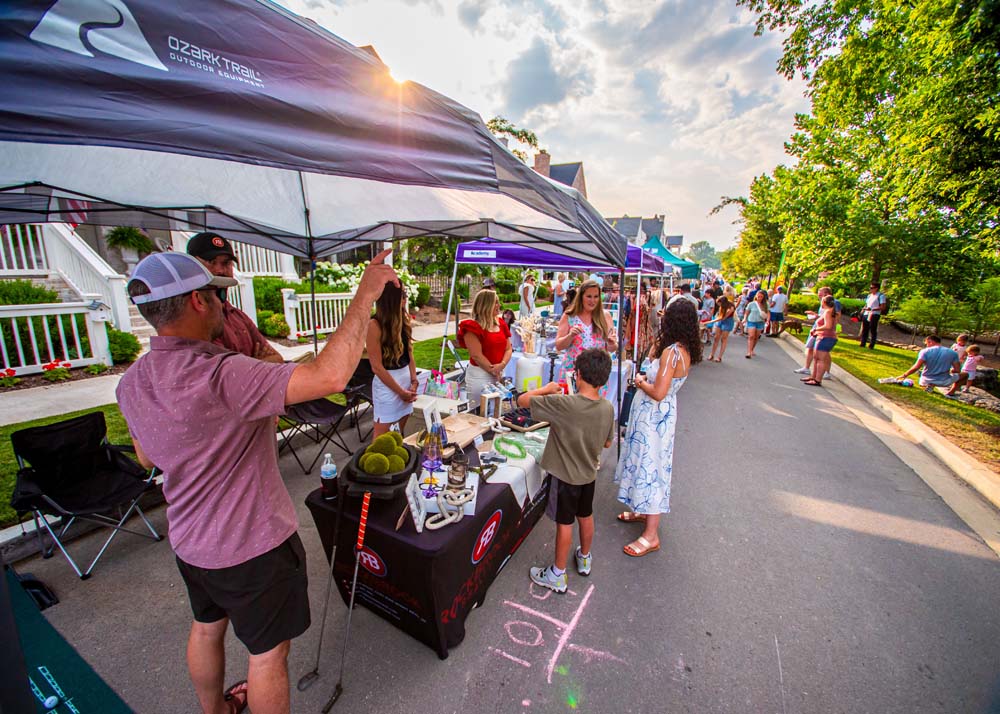 A street market popup in stephens valley for a bluegrass fest
