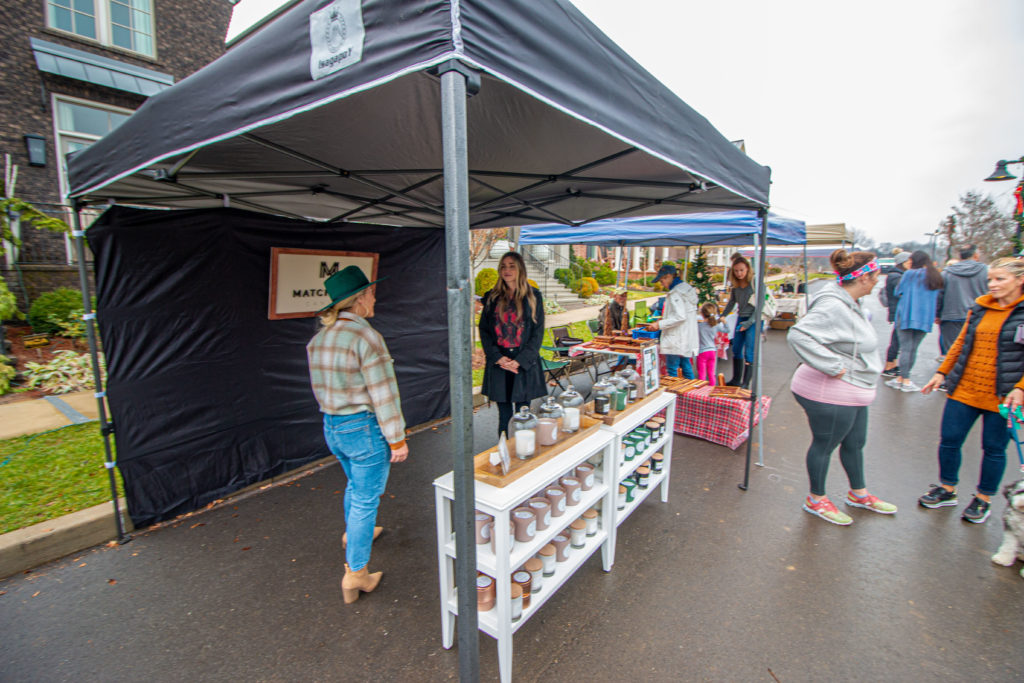 A popup tent for candle makers