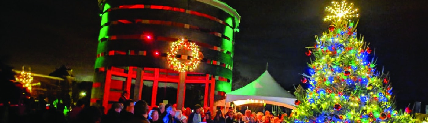 A christmas lighting ceremony in stephens valley