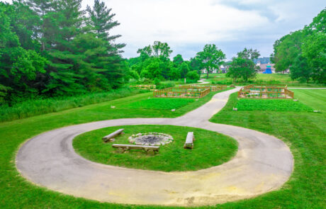 A circular path in the stephens valley community garden