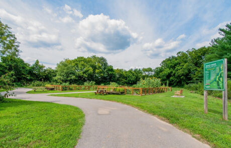 A path in the stephens valley community garden