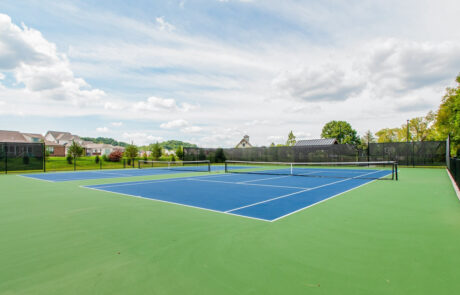 A black and blue tennis court in stephens valley