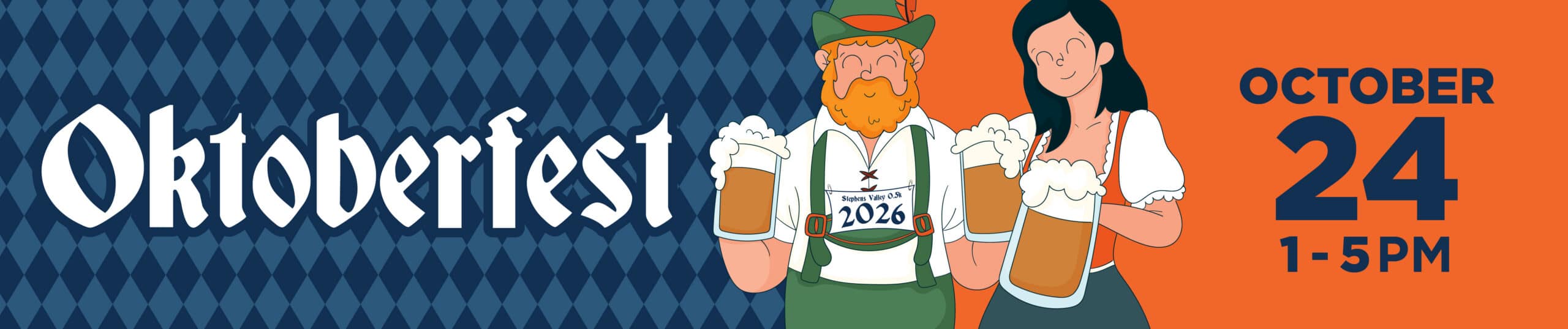 Oktoberfest banner, October 24 1-5PM